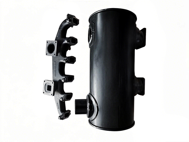 Six cylinder engineering machinery muffler