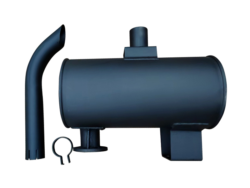 Four-cylinder engineering machinery muffler assembly